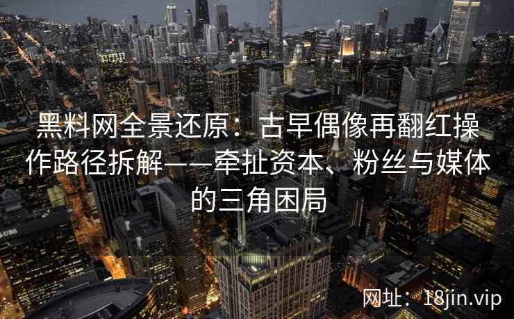 黑料网全景还原：古早偶像再翻红操作路径拆解——牵扯资本、粉丝与媒体的三角困局