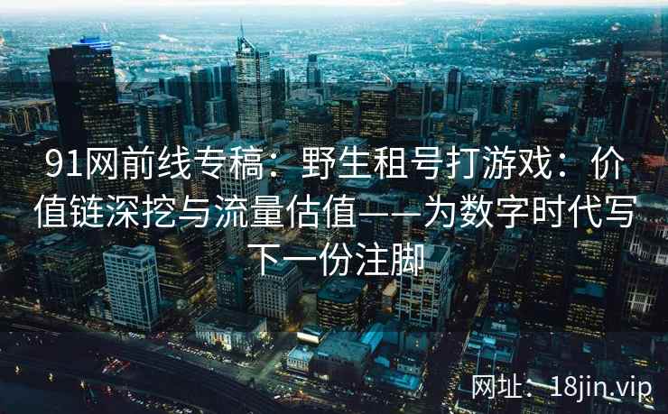 91网前线专稿：野生租号打游戏：价值链深挖与流量估值——为数字时代写下一份注脚