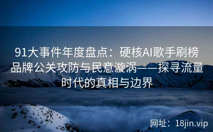 91大事件年度盘点：硬核AI歌手刷榜品牌公关攻防与民意漩涡——探寻流量时代的真相与边界