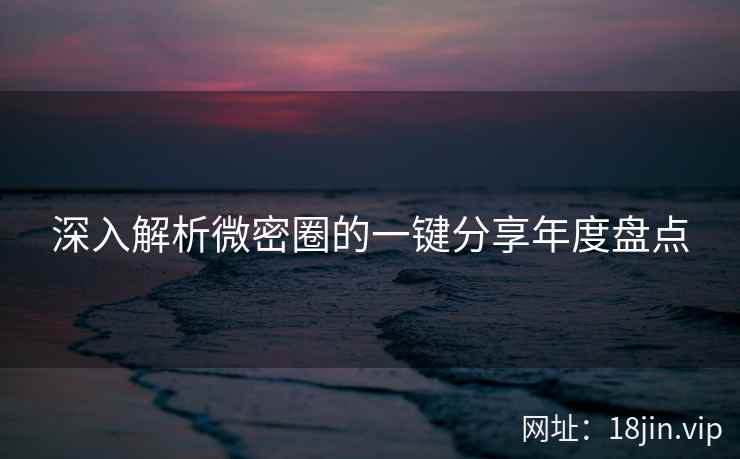 深入解析微密圈的一键分享年度盘点
