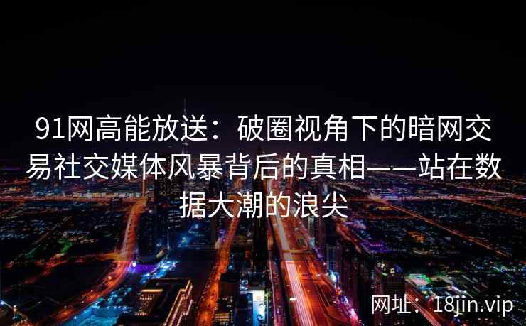 91网高能放送：破圈视角下的暗网交易社交媒体风暴背后的真相——站在数据大潮的浪尖
