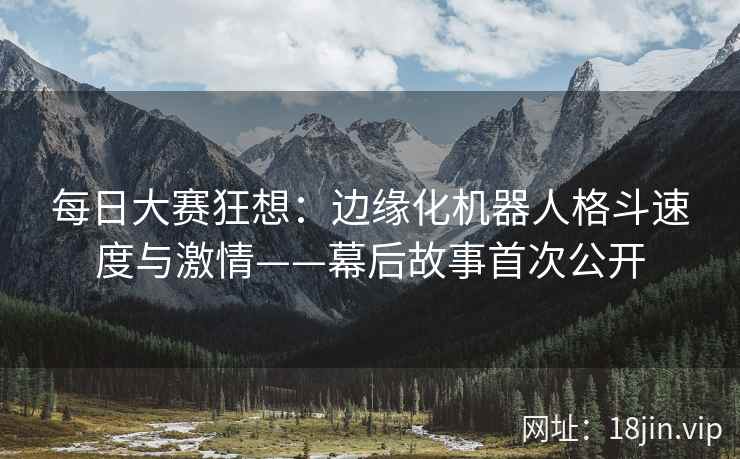 每日大赛狂想：边缘化机器人格斗速度与激情——幕后故事首次公开